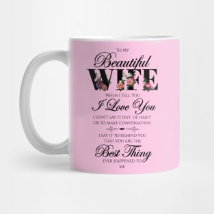 I Love You Message To Wife Mug